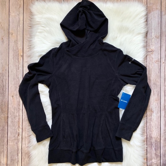 Columbia Tops - Columbia Arctic Air Black Fleece Hoodie